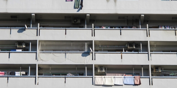 Kiralık dairelerin bulunduğu apartman